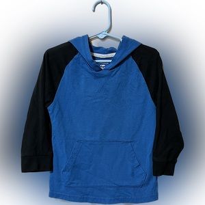GARANIMALS | Boys | 4T | hooded | long sleeve T-shirt | blue and black